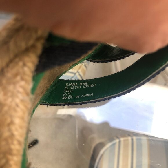 Lauren Ralph Lauren Espadrille Wedge Sandals Sz 8.5B Elastic Upper Preppy NOTE - Picture 8 of 16